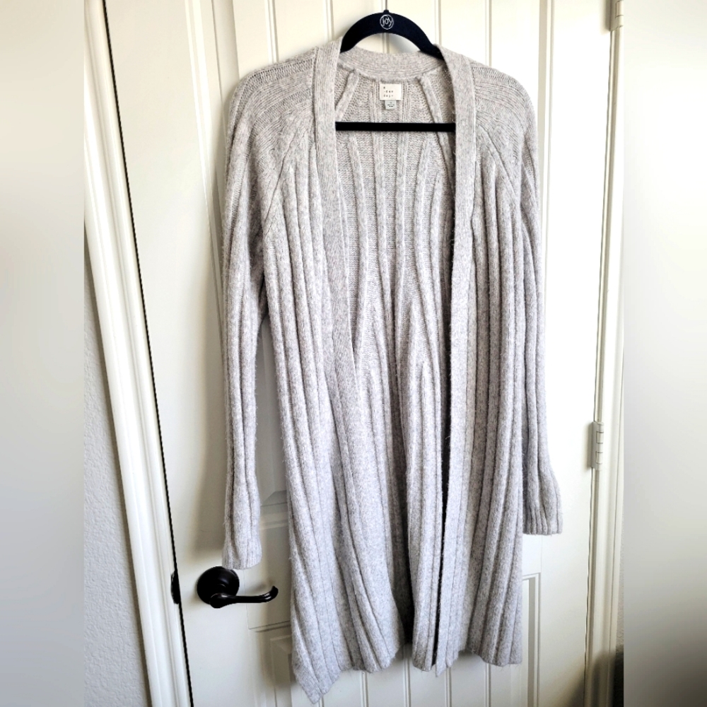 A new day long ribbed cardigan